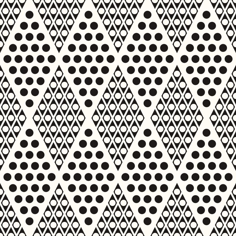 Vector Geometric Abstract Seamless Monochrome Pattern Texture Repeating Background