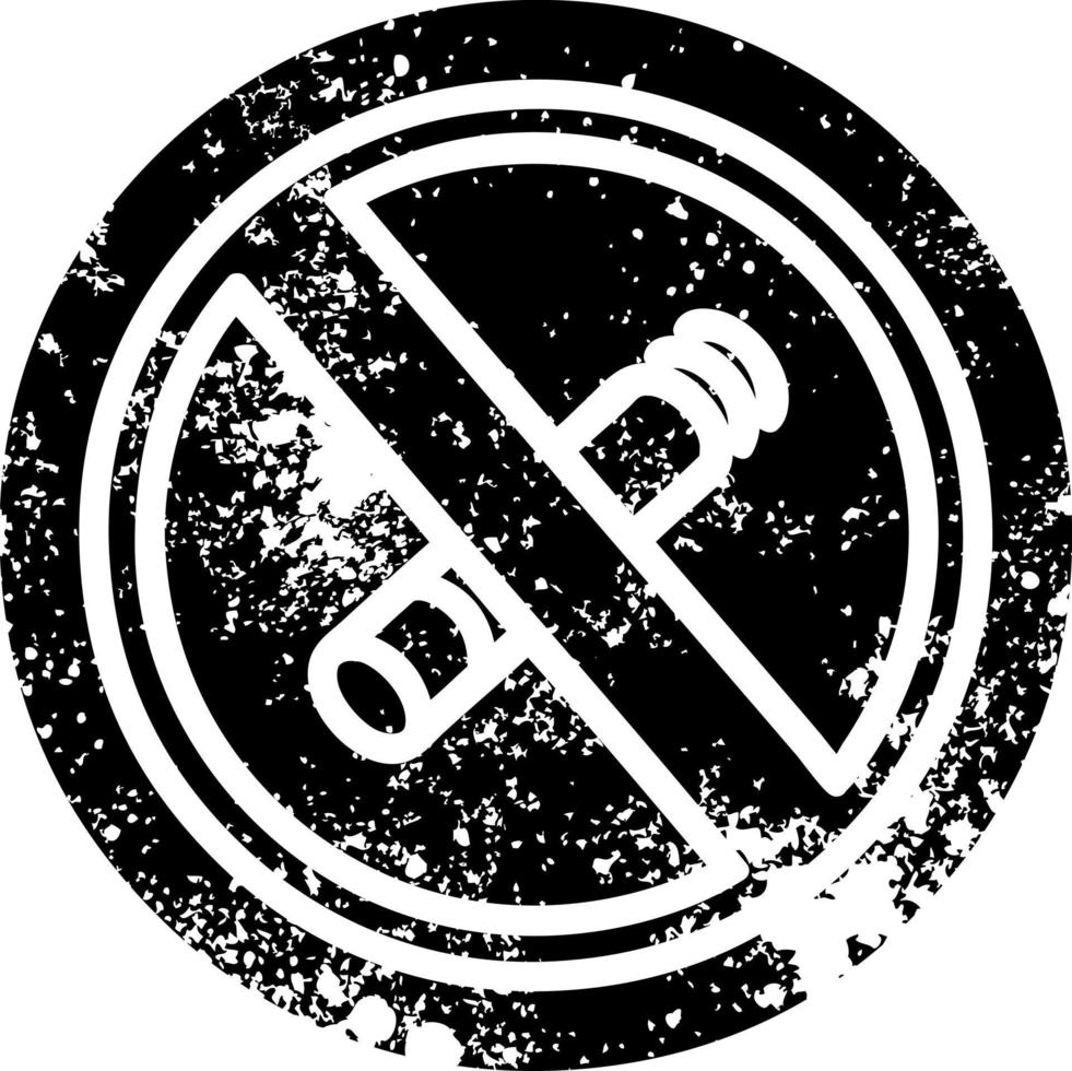no smoking distressed icon vector