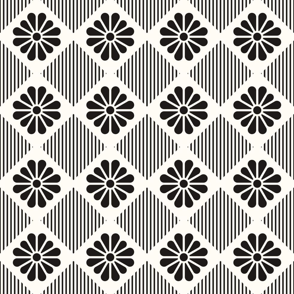 Vector Geometric Abstract Seamless Monochrome Pattern Texture Repeating Background