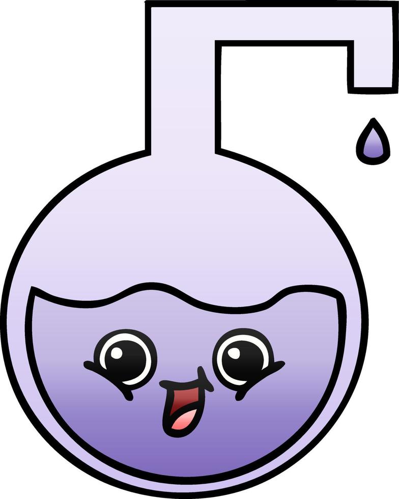 gradient shaded cartoon science experiment vector
