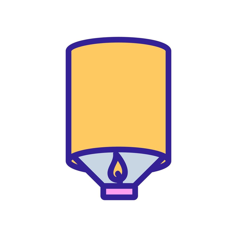 burning lamp icon vector outline illustration