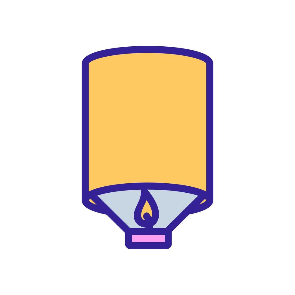 burning lamp icon vector outline illustration