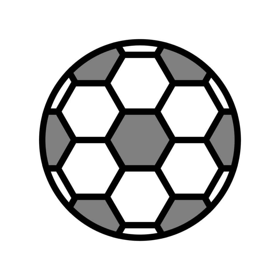 Ilustración de vector de icono de color de balón de fútbol