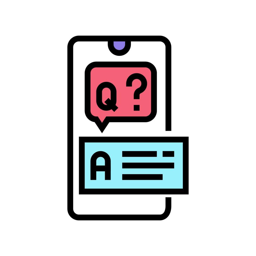 question and answer color icon vector illustration