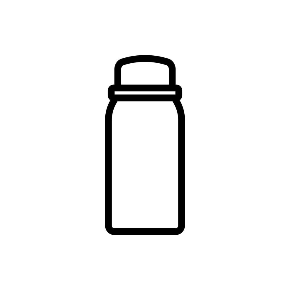 ilustración de contorno de vector de icono de botella de líquido de viaje