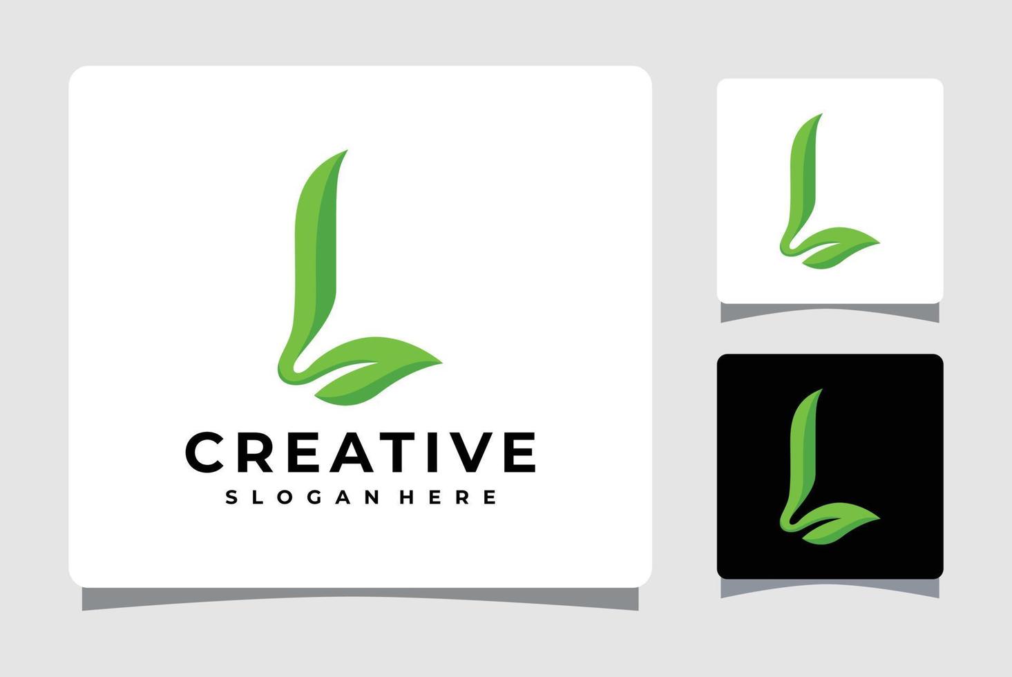 Green Eco Letter L Logo Template Design Inspiration vector