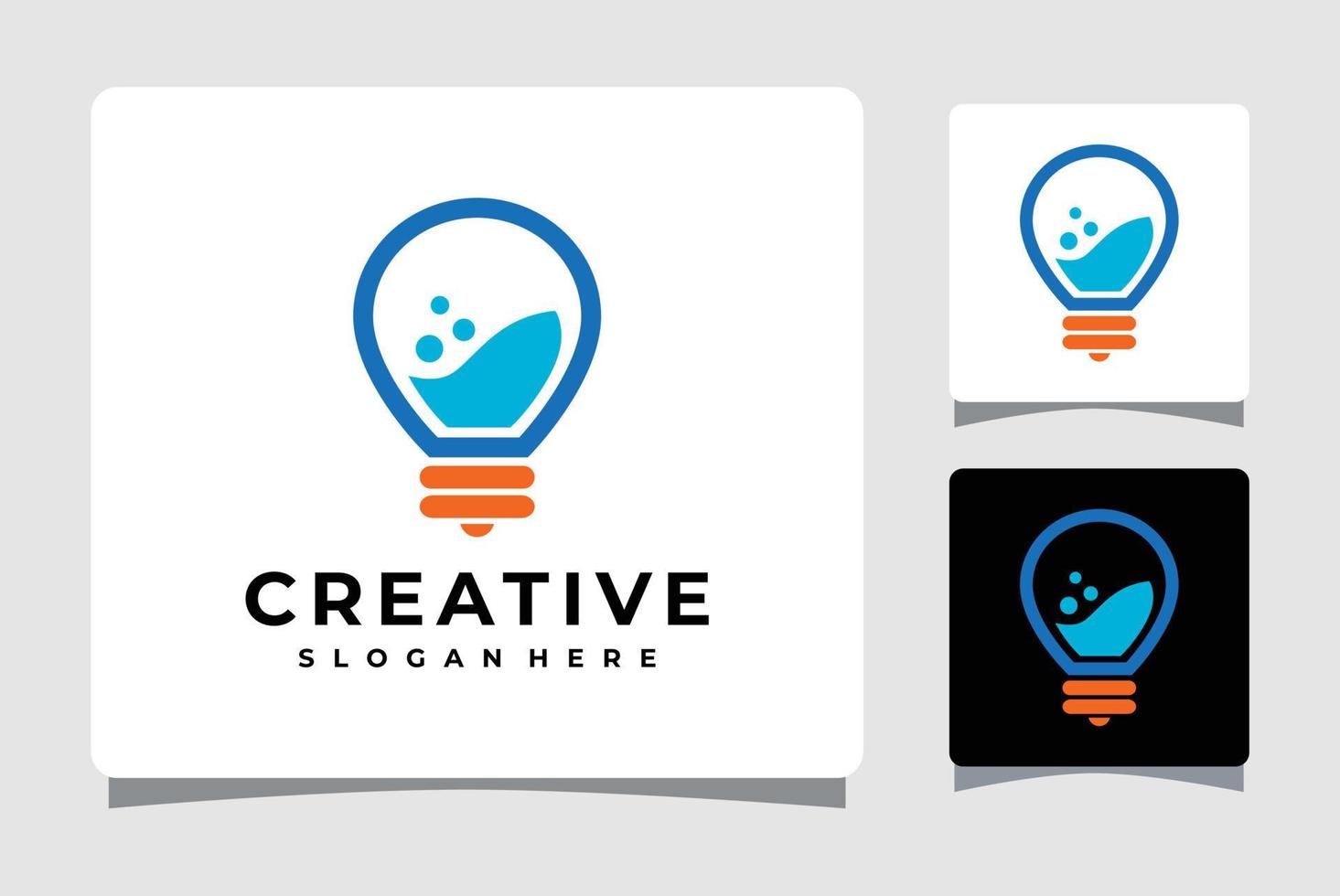 Light Bulb Fluid Idea Logo Template Design Inspiration vector