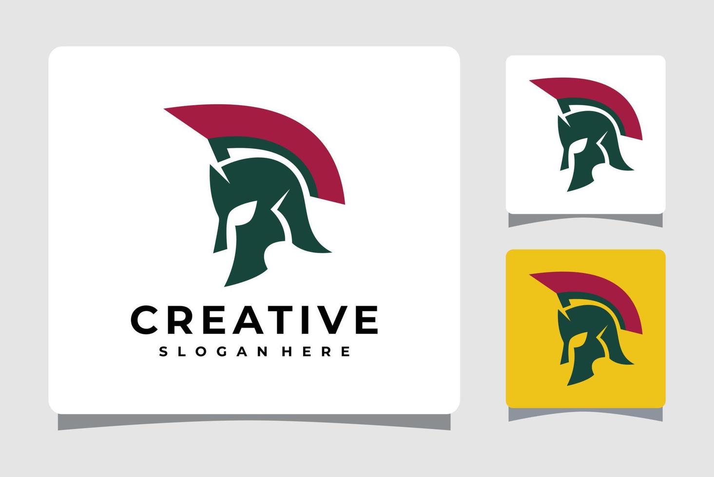 Spartan Helmet Logo Template Design Inspiration vector