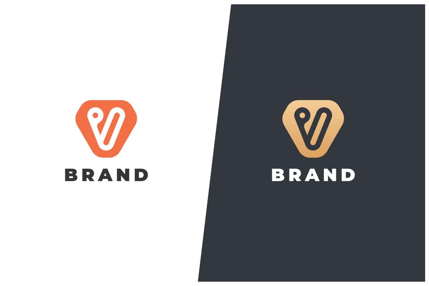 v carta logo vector concepto icono marca registrada. logotipo universal v marca