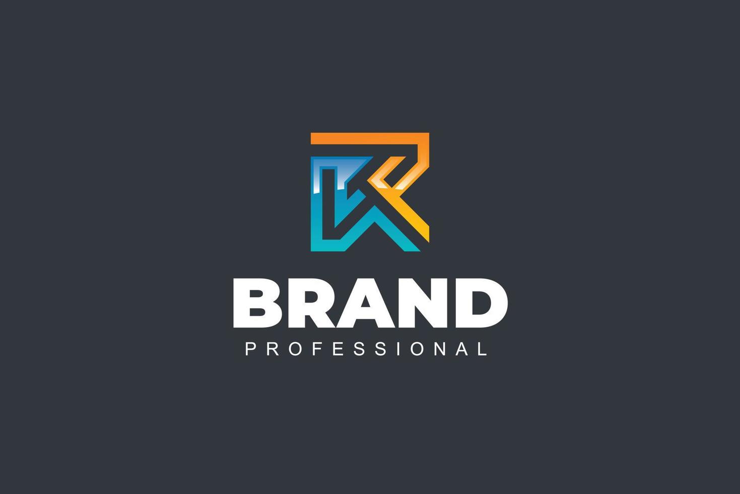 R Letter Logo Vector Concept Icon Trademark. Universal R Logotype Brand