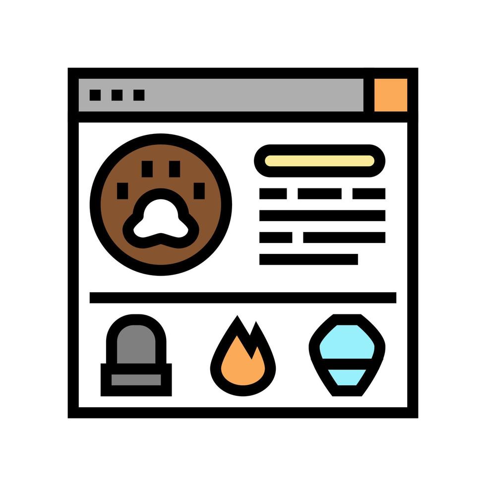 service pet funeral color icon vector illustration