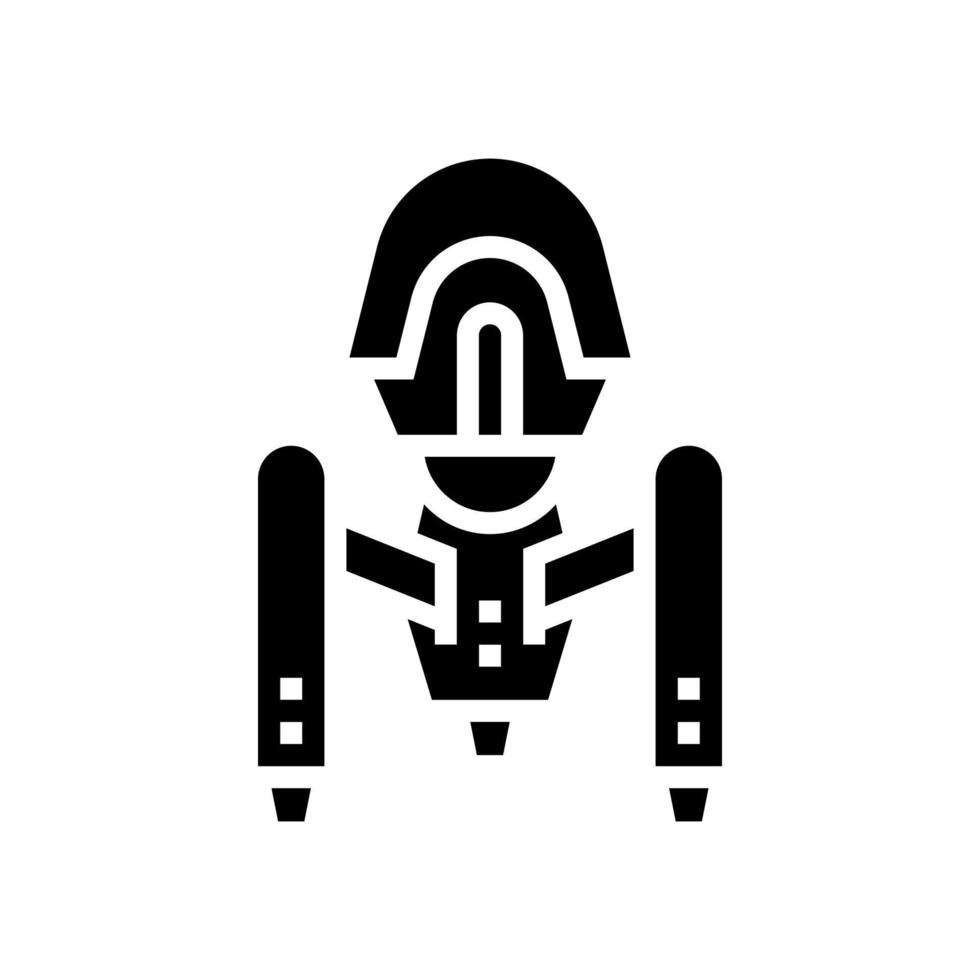 ilustración de vector de icono de glifo de nave alienígena espacial