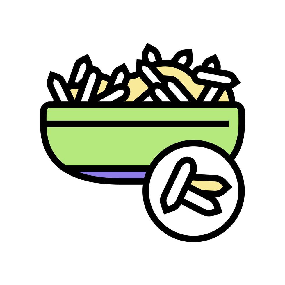 rice groat color icon vector illustration