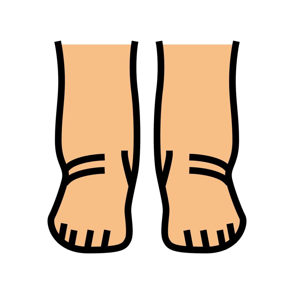 feet edema health disease color icon vector illustration