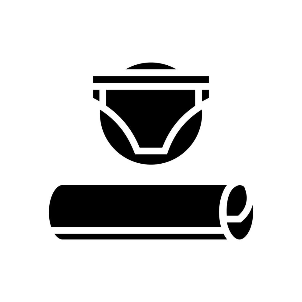 underpants fabric glyph icon vector illustration