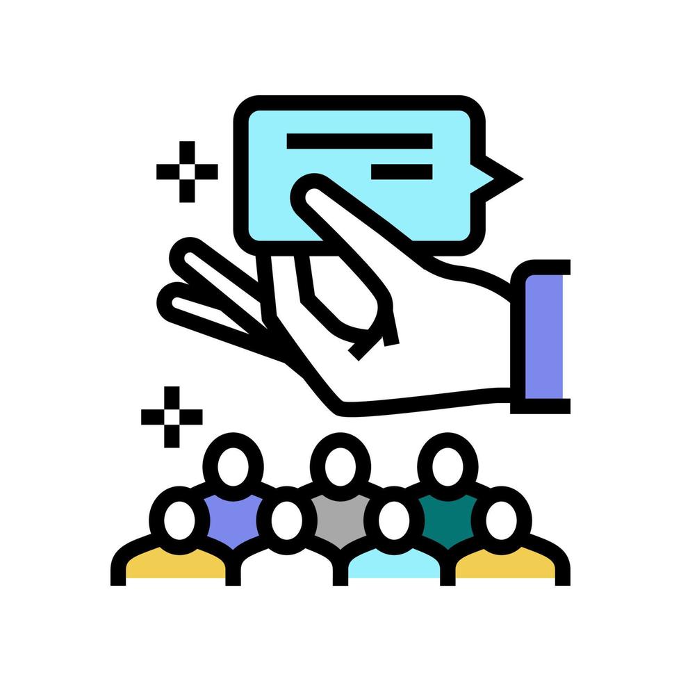 advisory boards and mentors color icon vector illustration