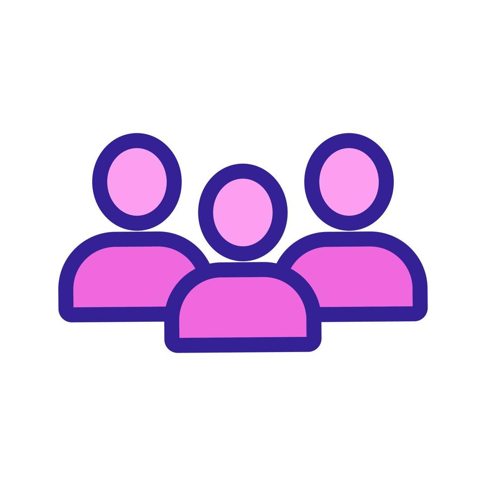 multiplayer vector icon mode. Isolated contour symbol illustration