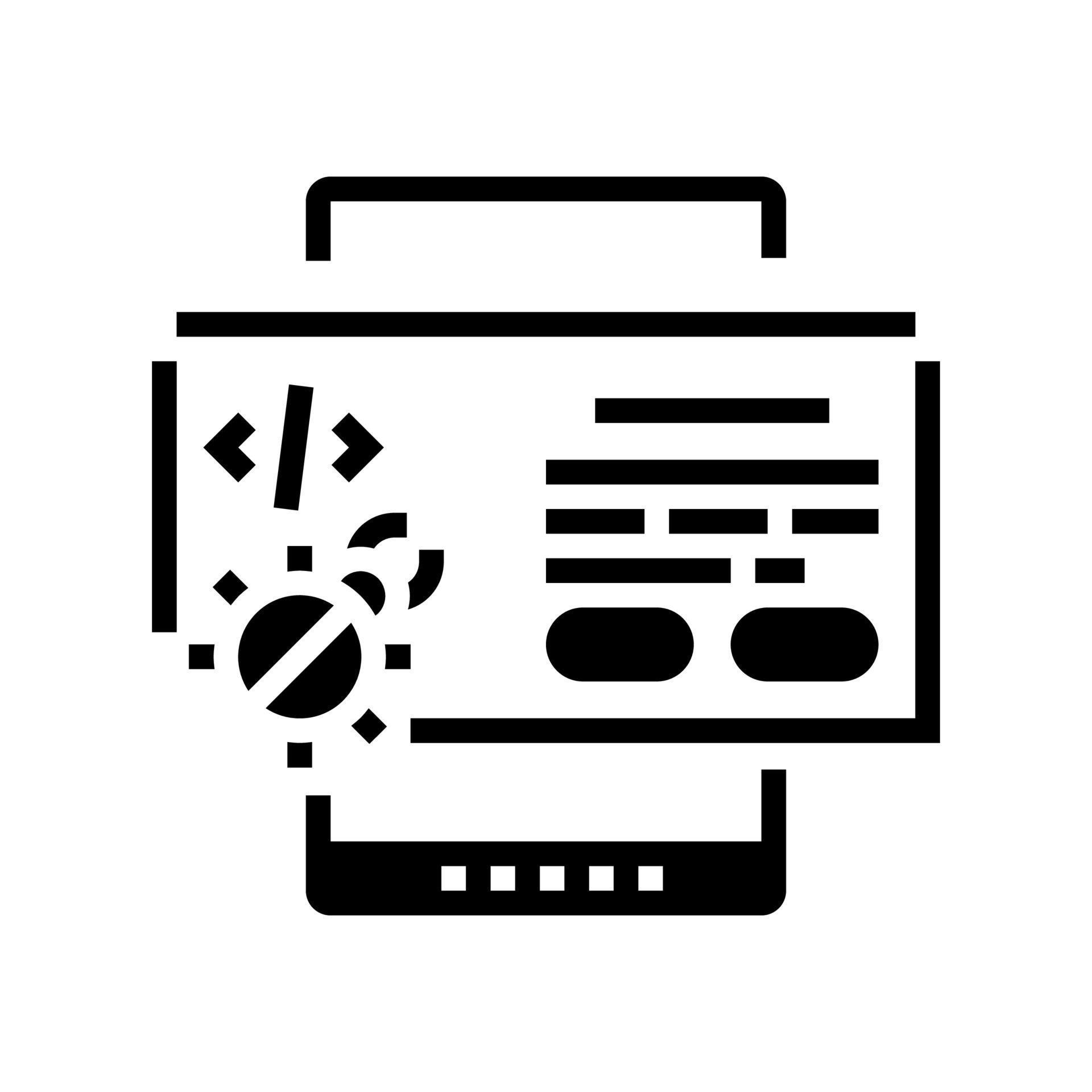 tablet debug glyph icon vector illustration 10383129 Vector Art at Vecteezy