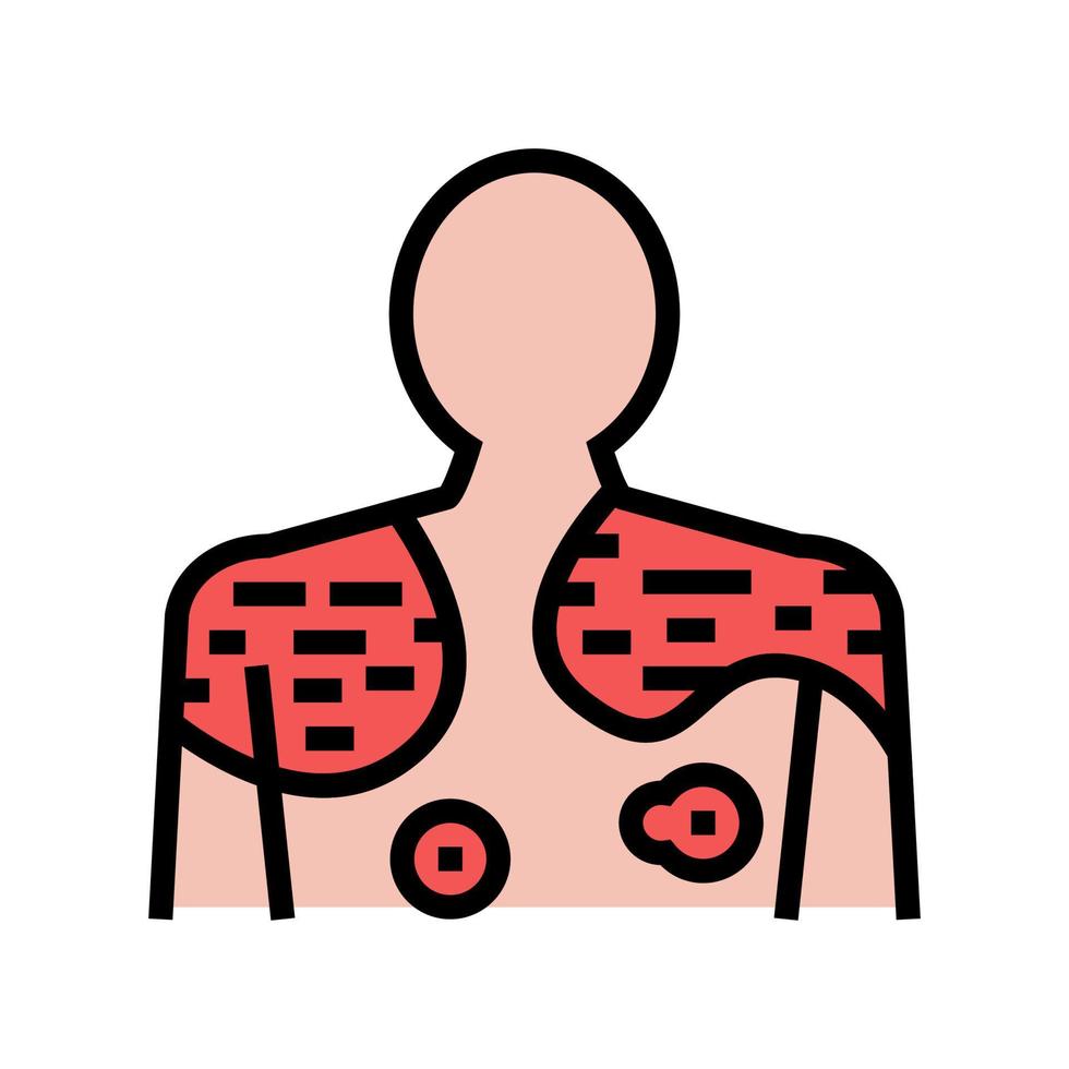 psoriasis disease color icon vector illustration