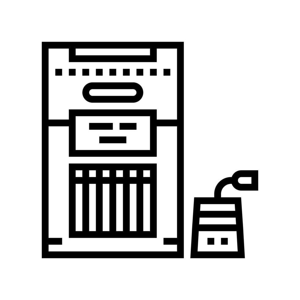packaged tea line icon vector illustration