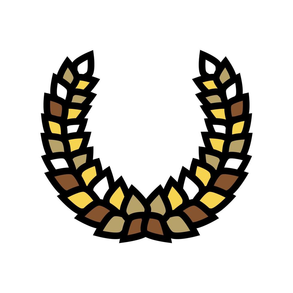 corona de laurel antigua roma color icono vector ilustración