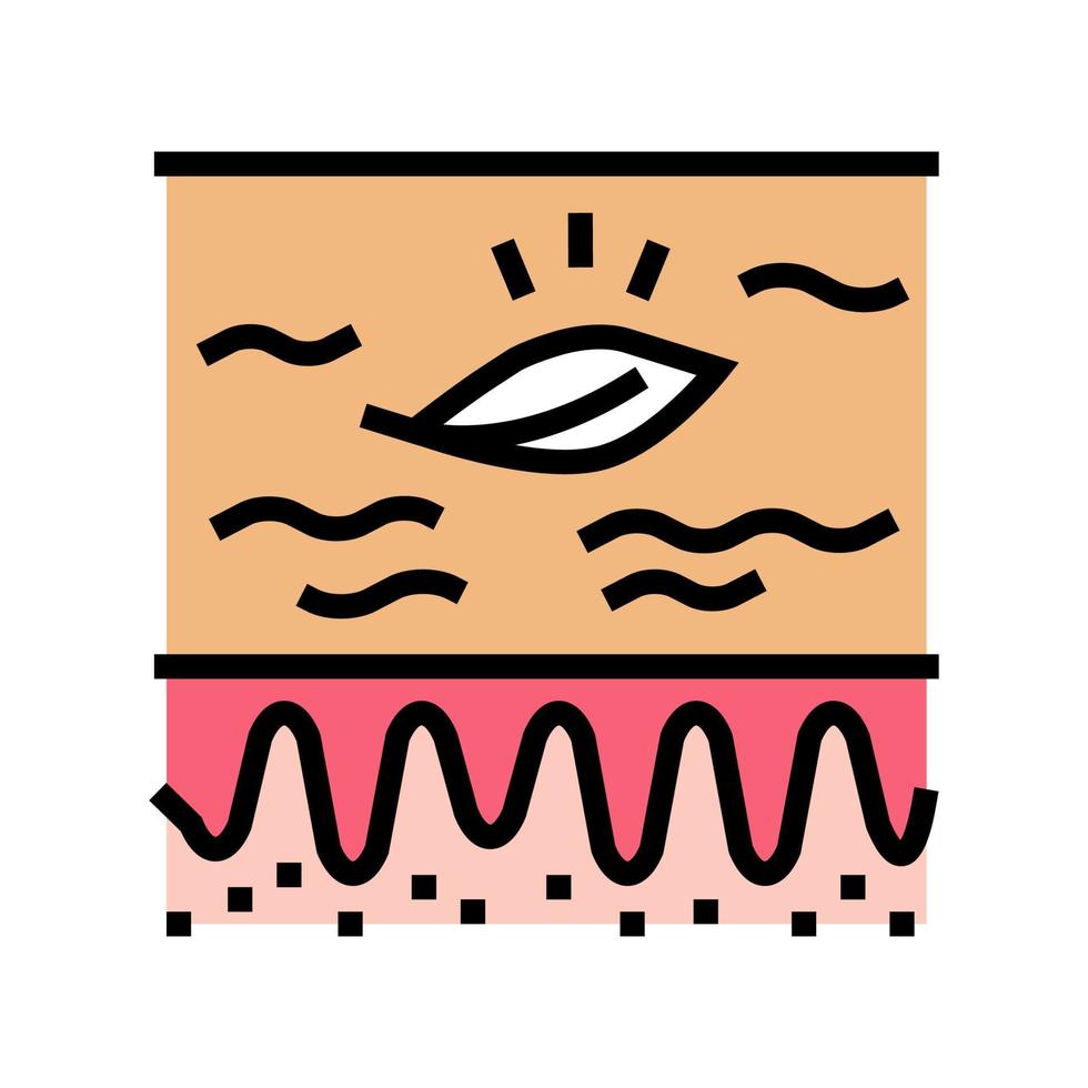 sensitive skin color icon vector illustration