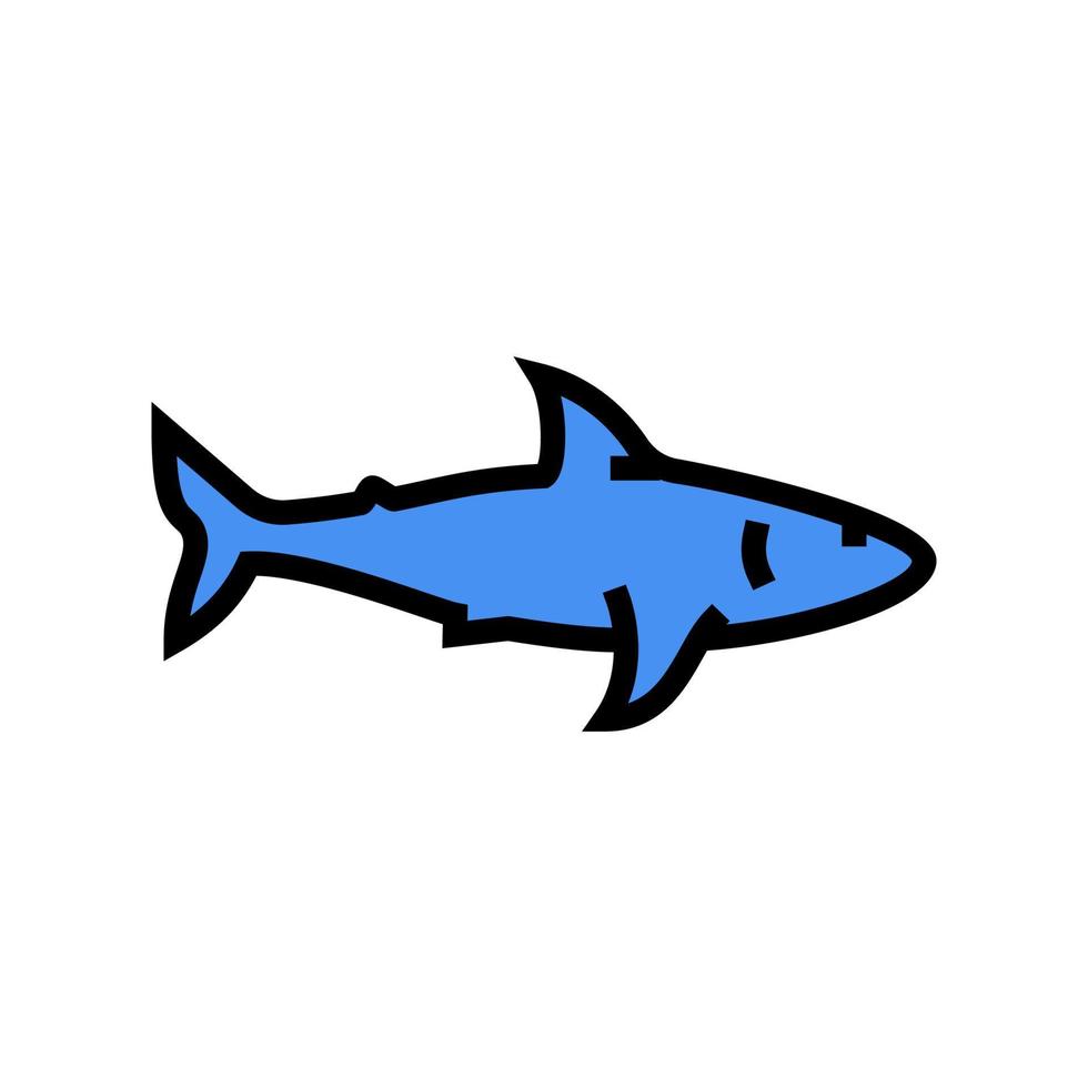 tiburón océano color icono vector ilustración