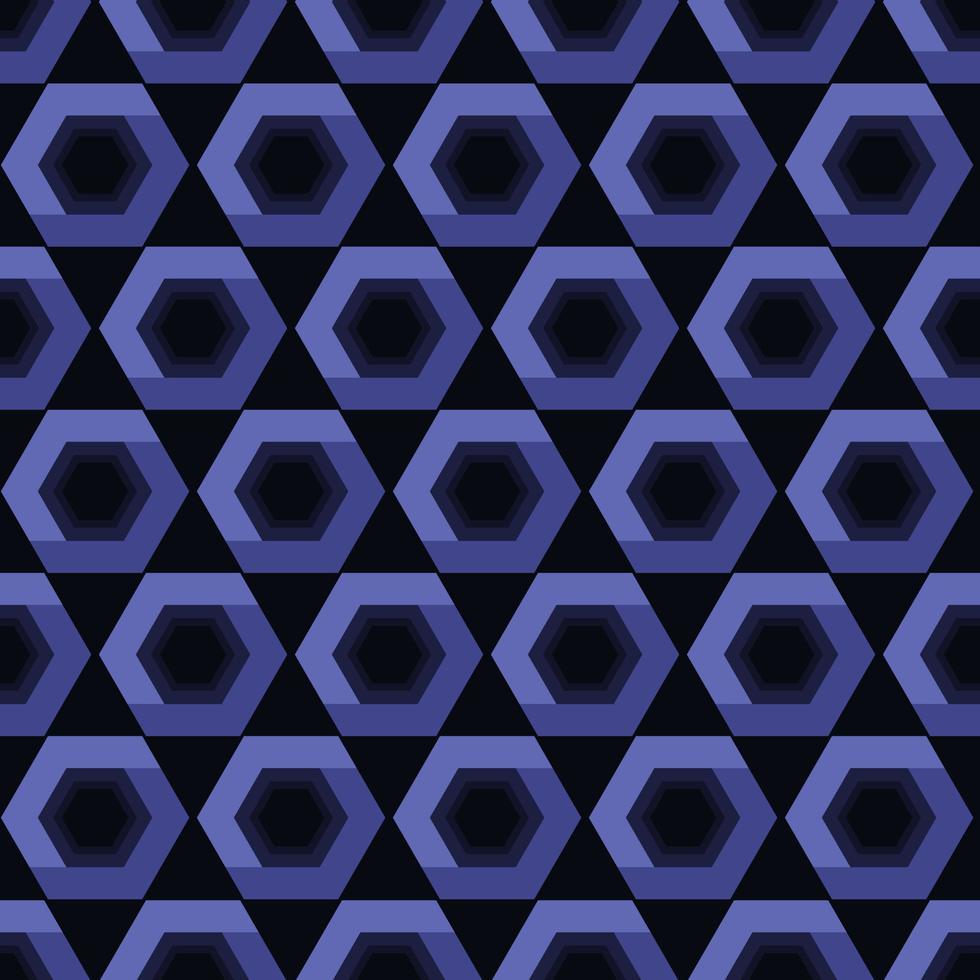 Hexagon shape geometric seamless pattern vector