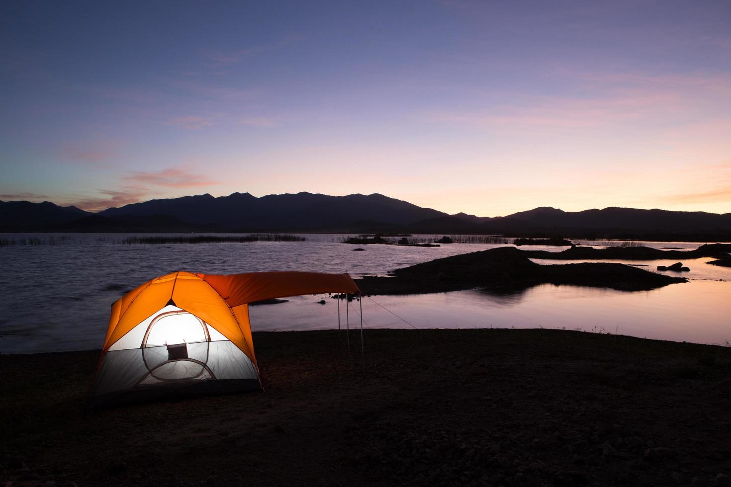 Campground beside the lake photo