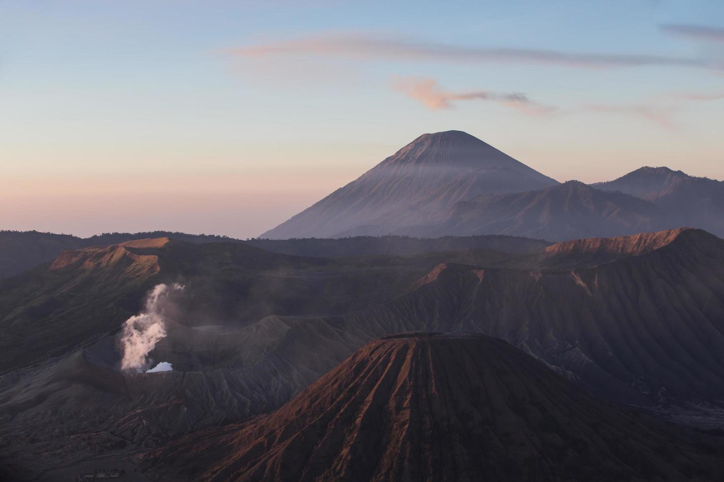 Sunrise at Mount Bromo volcano East Java, Indonesia. photo