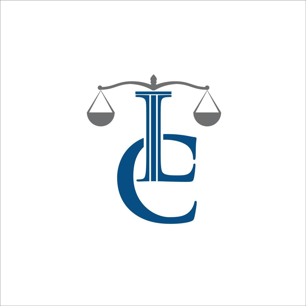 LC Letter law firm logo with timbangan vector