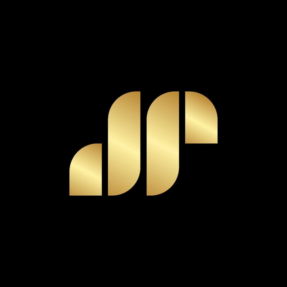 gold simple luxury modern letter DP logo monogram vector