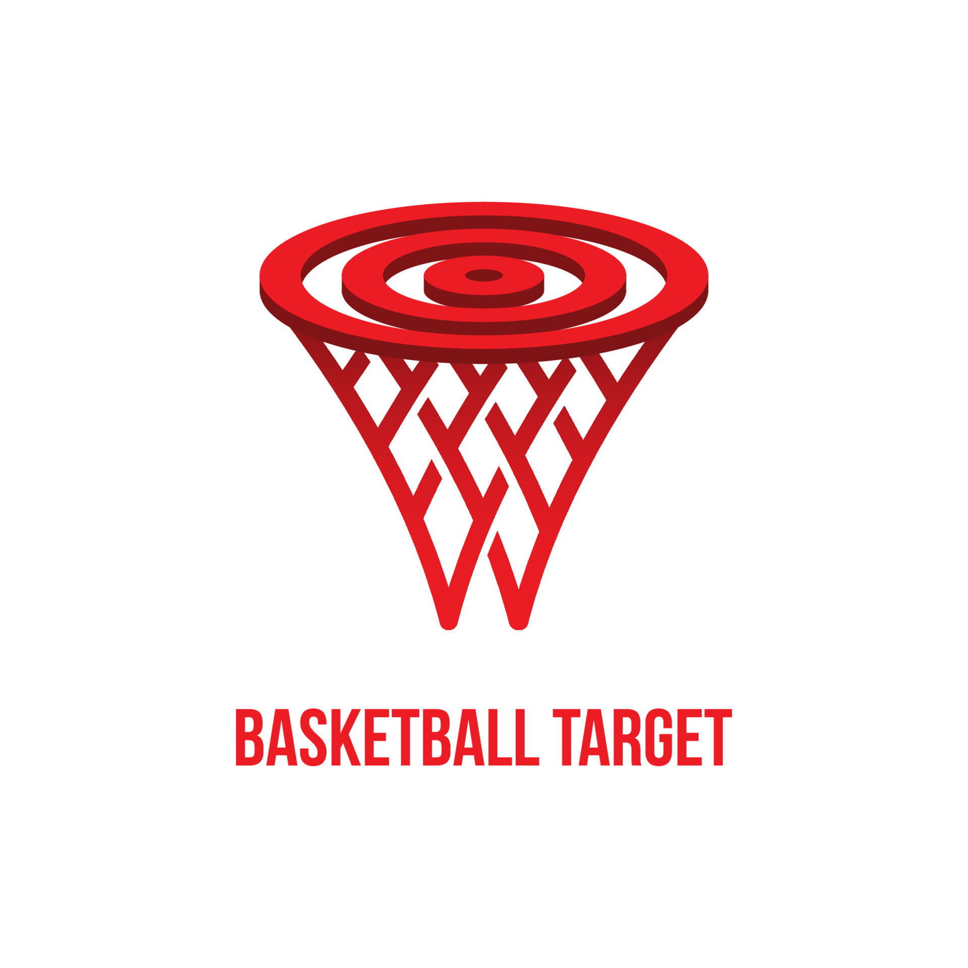 basketball ring bullseye logo vector template 10383863 Vector Art at