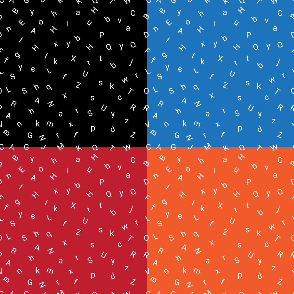 abstrack alphabet letter seamless pattern vector
