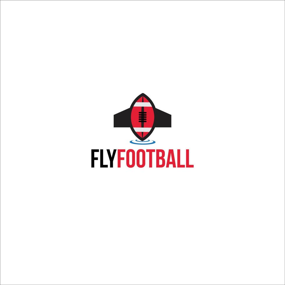 fly american football with wings vector