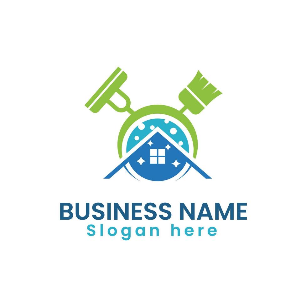 modern home and building cleaning logo template vector 02