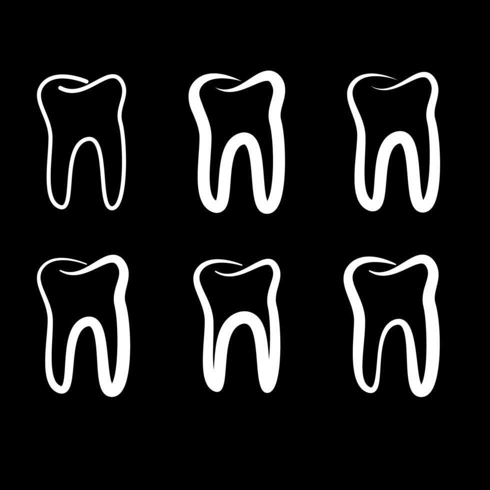 dientes dentista clínica dental logotipo símbolo icono vector plantilla