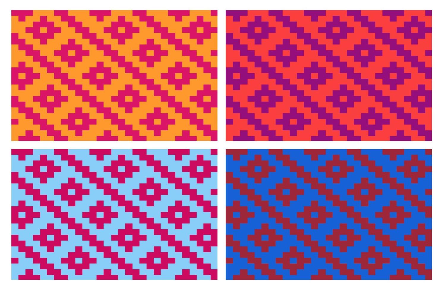 flat colorful vibrant woven background vector set