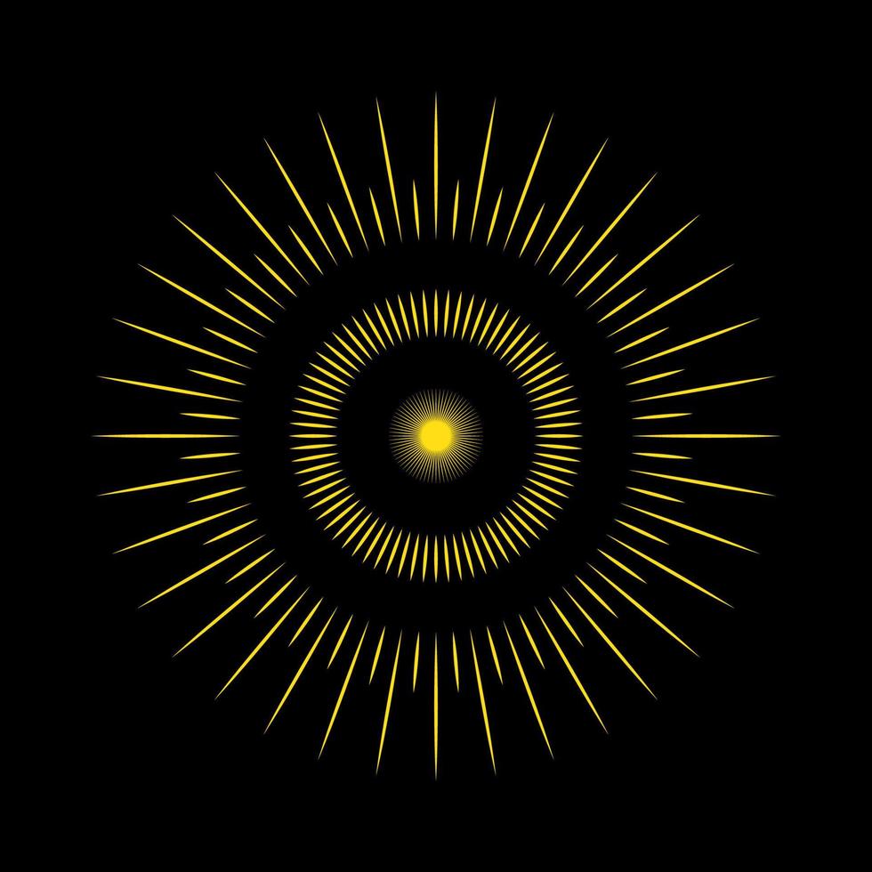 yellow sun star burst vector logo template