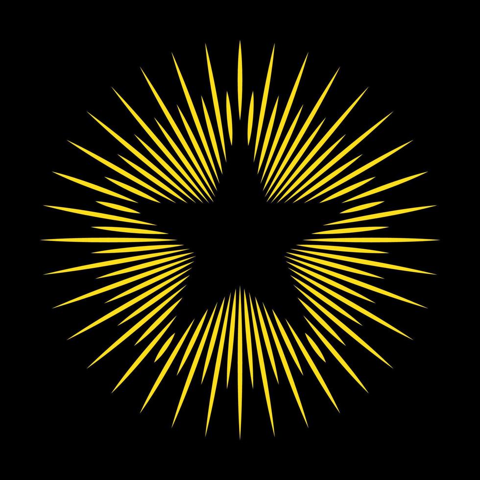yellow sun star burst vector logo template