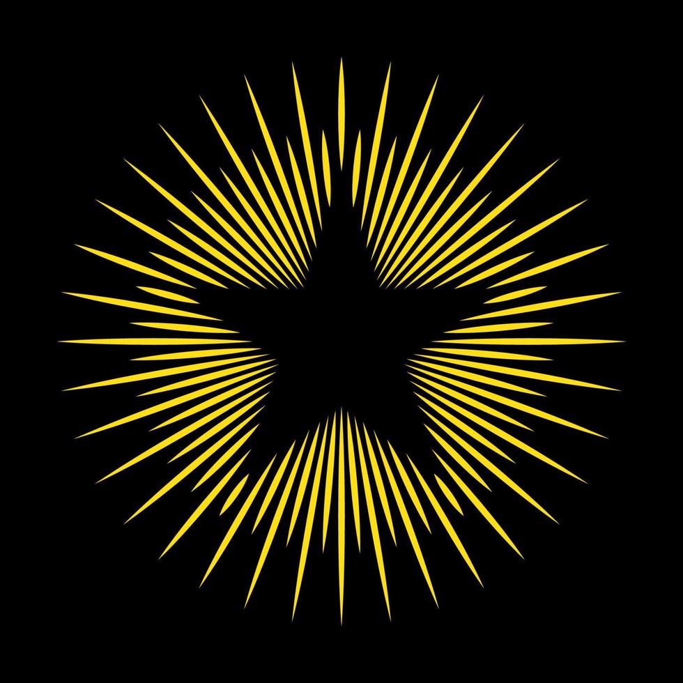 yellow sun star burst vector logo template