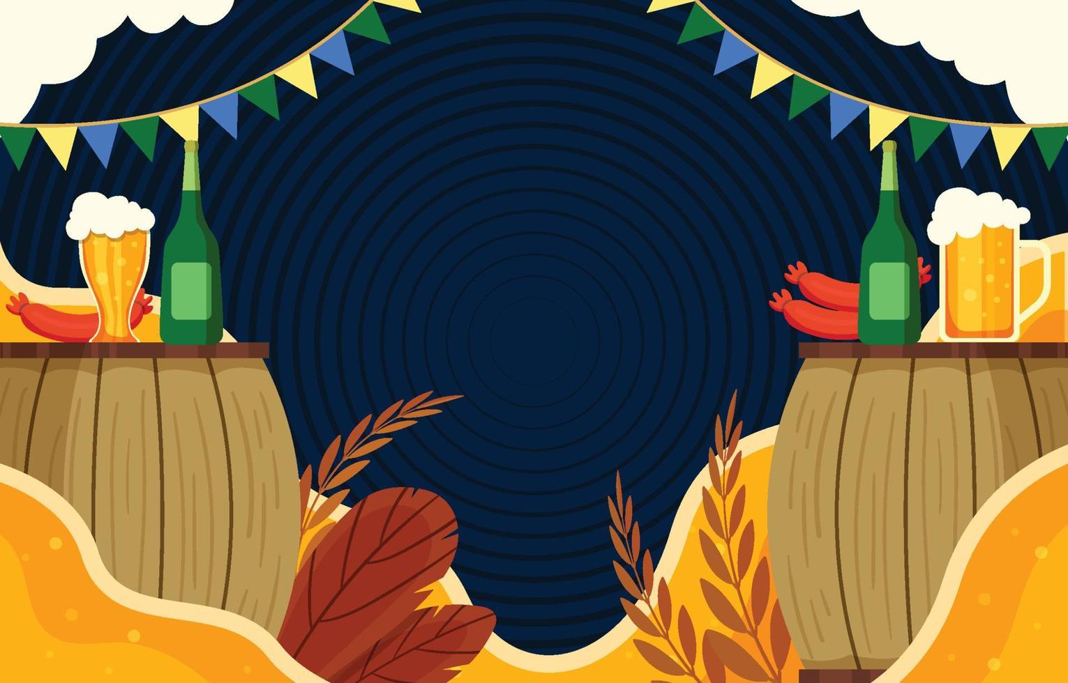 feliz fondo festivo de oktoberfest vector