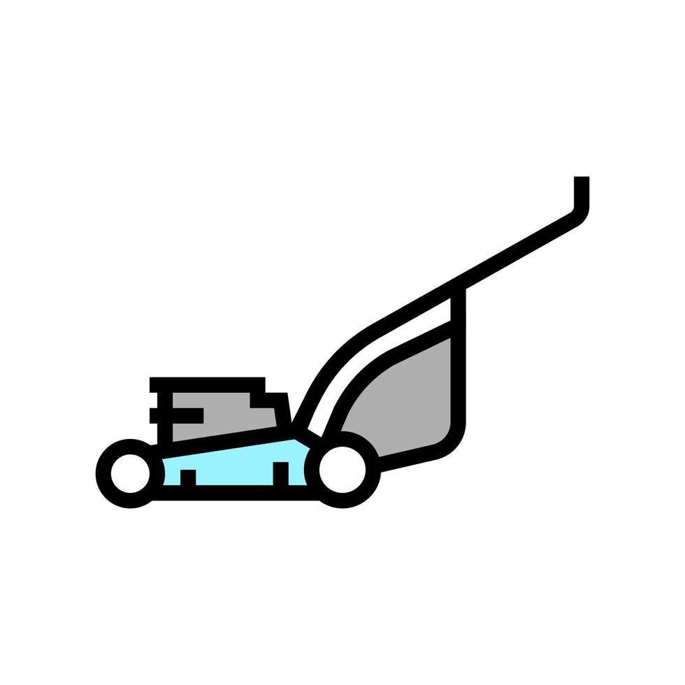 lawn mower for cut grass color icon vector illustration