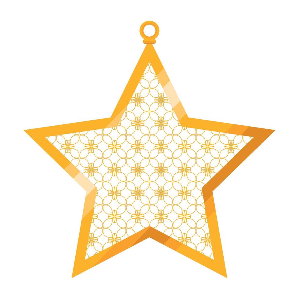 golden star decoration vector