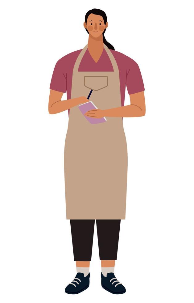 waitress with order vector