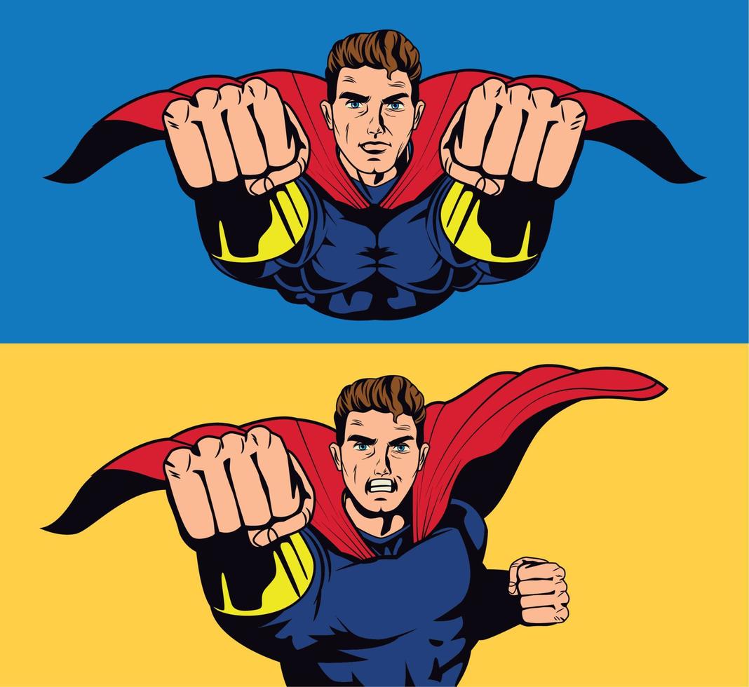 heroes pop art style icons vector