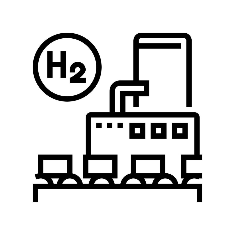 use in food industry hydrogen line icon vector illustration