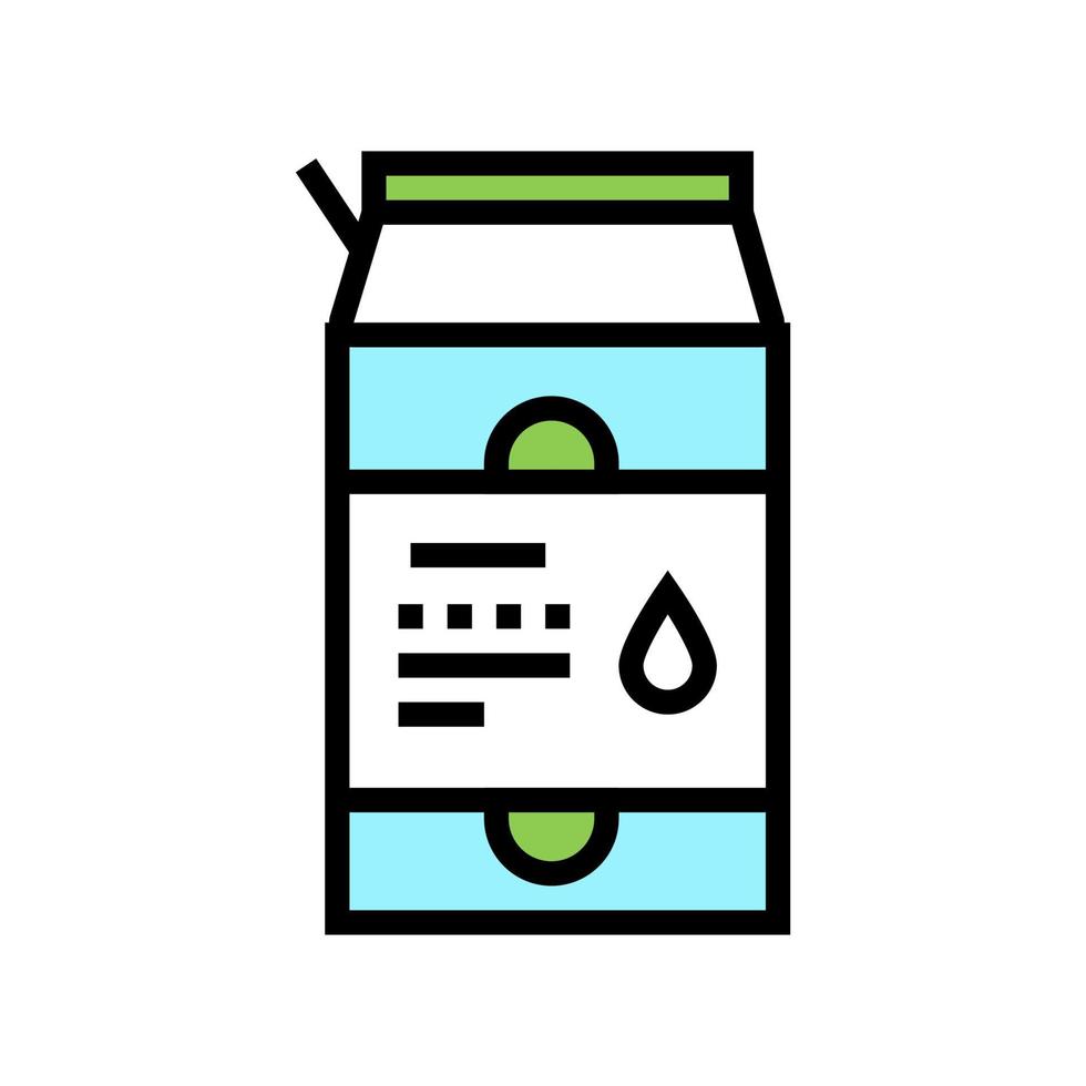 paquete líquido probióticos color icono vector ilustración
