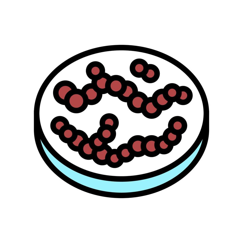 streptococcus bacteria color icon vector illustration