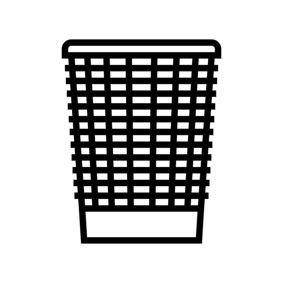 mesh wastebasket trash line icon vector illustration